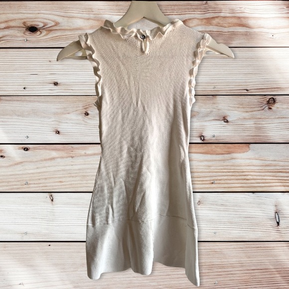 Witchery GIRL Kids White Stretch Ruffle Detail Sleeveless Party Dress Size 7 - Picture 9 of 14